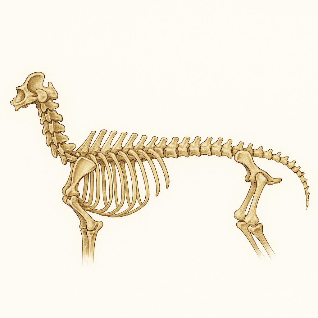 Ki generierte Wirbelsäule Pferd